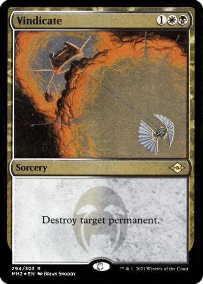 Vindicate Foil Etched Modern Horizons 2 Magic card