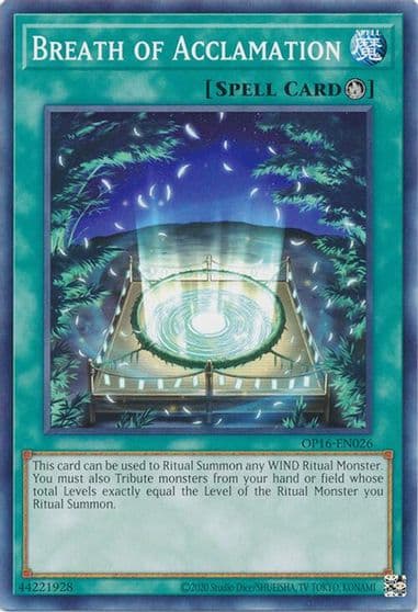 Breath of Acclamation OTS Tournament Pack 16 Yu-Gi-Oh! card