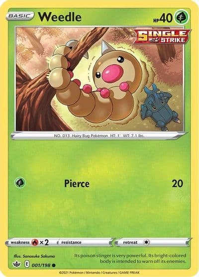 Weedle SWSH06: Chilling Reign Pokemon card