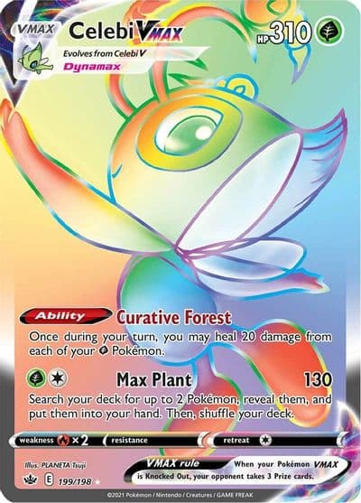 Celebi VMAX (Secret) SWSH06: Chilling Reign Pokemon card