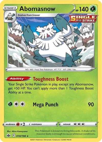 Abomasnow SWSH06: Chilling Reign Pokemon card