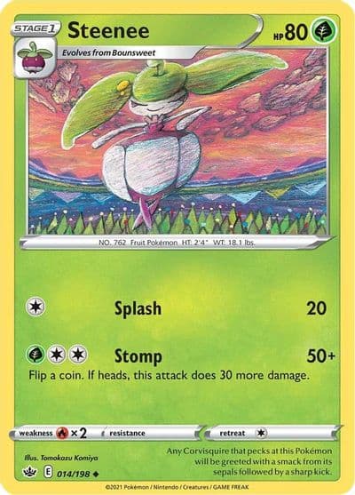 Steenee SWSH06: Chilling Reign Pokemon card