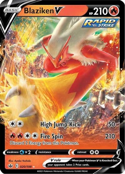 Blaziken V SWSH06: Chilling Reign Pokemon card