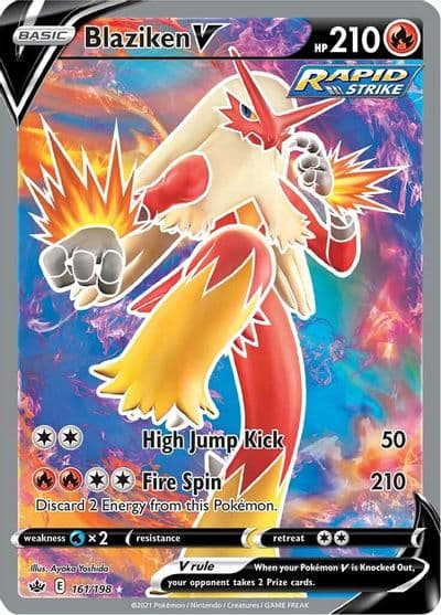 Blaziken V (Full Art) SWSH06: Chilling Reign Pokemon card