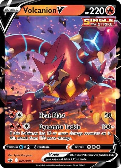 Volcanion V SWSH06: Chilling Reign Pokemon card