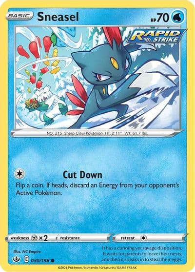 Sneasel SWSH06: Chilling Reign Pokemon card