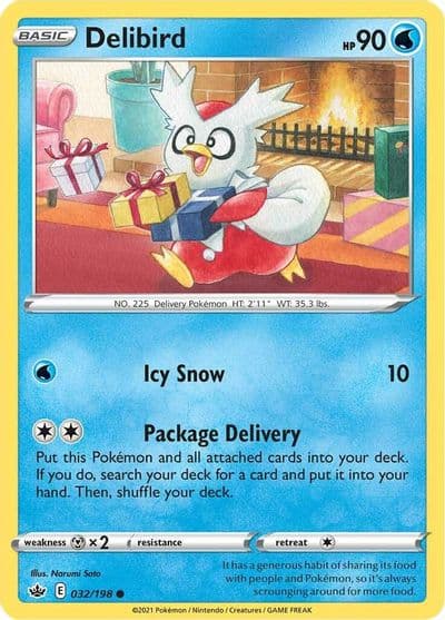 Delibird SWSH06: Chilling Reign Pokemon card