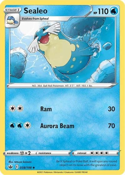 Sealeo SWSH06: Chilling Reign Pokemon card