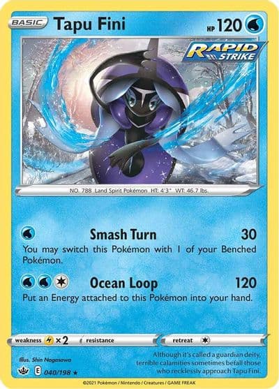 Tapu Fini SWSH06: Chilling Reign Pokemon card