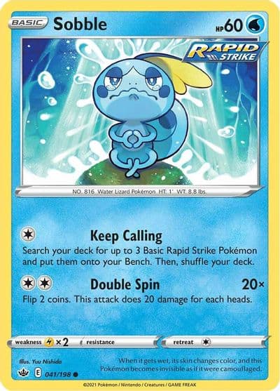 Sobble SWSH06: Chilling Reign Pokemon card