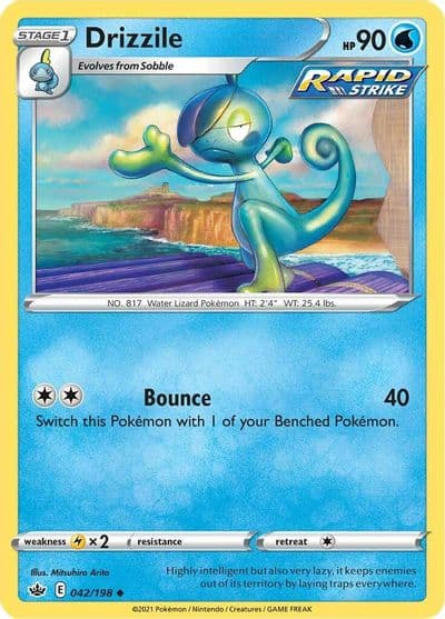 Drizzile SWSH06: Chilling Reign Pokemon card
