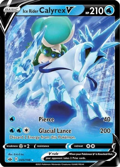 Ice Rider Calyrex V SWSH06: Chilling Reign Pokemon card