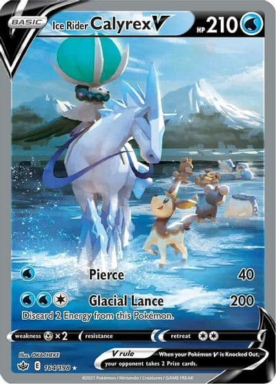 Ice Rider Calyrex V (Alternate Full Art) SWSH06: Chilling Reign Pokemon card