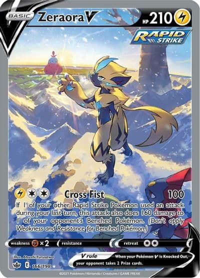 Zeraora V (Alternate Full Art) SWSH06: Chilling Reign Pokemon card