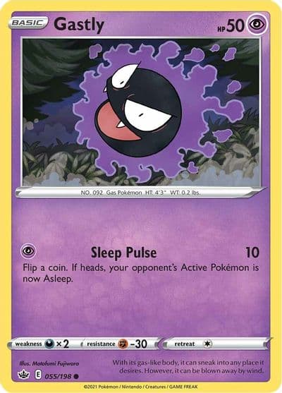 Gastly SWSH06: Chilling Reign Pokemon card