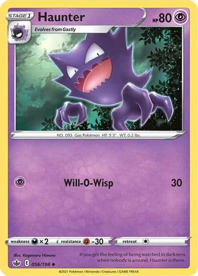 Haunter SWSH06: Chilling Reign Pokemon card