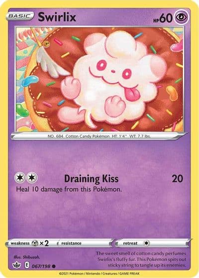 Swirlix SWSH06: Chilling Reign Pokemon card