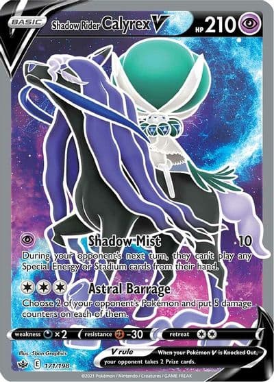 Shadow Rider Calyrex V (Full Art) SWSH06: Chilling Reign Pokemon card