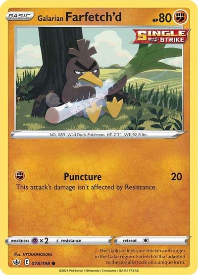 Galarian Farfetch'd SWSH06: Chilling Reign Pokemon card