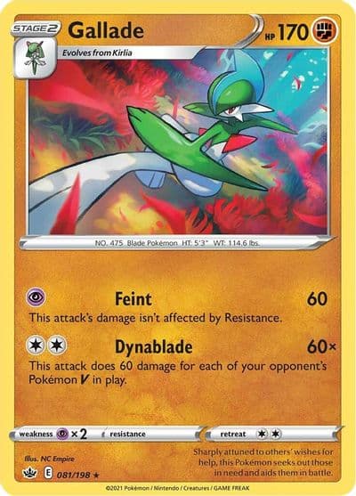 Gallade SWSH06: Chilling Reign Pokemon card