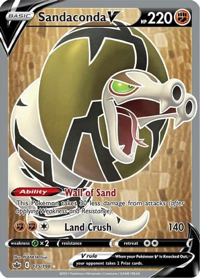 Sandaconda V (Full Art) SWSH06: Chilling Reign Pokemon card