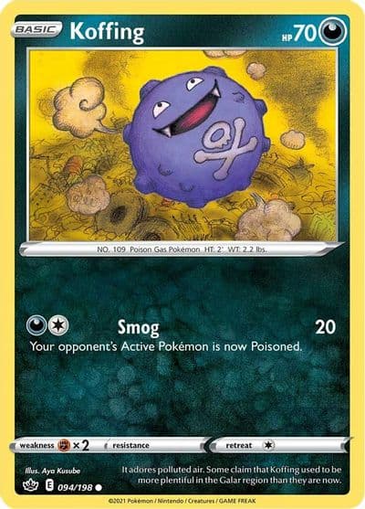 Koffing SWSH06: Chilling Reign Pokemon card