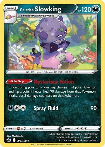 Galarian Slowking SWSH06: Chilling Reign Pokemon card
