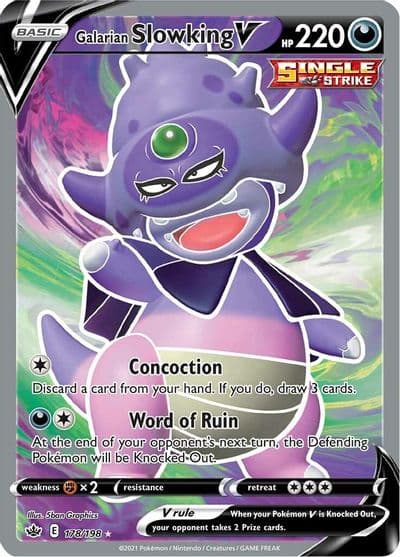 Galarian Slowking V (Full Art) SWSH06: Chilling Reign Pokemon card