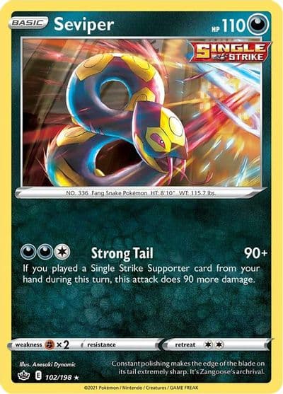 Seviper SWSH06: Chilling Reign Pokemon card