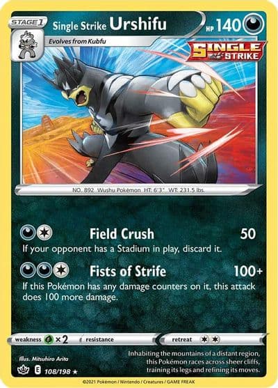 Single Strike Urshifu SWSH06: Chilling Reign Pokemon card