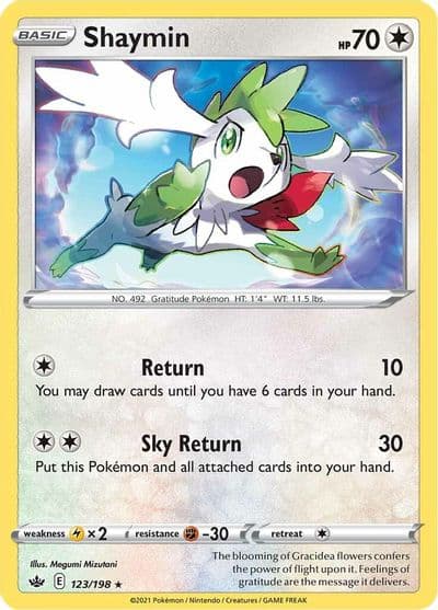 Shaymin SWSH06: Chilling Reign Pokemon card