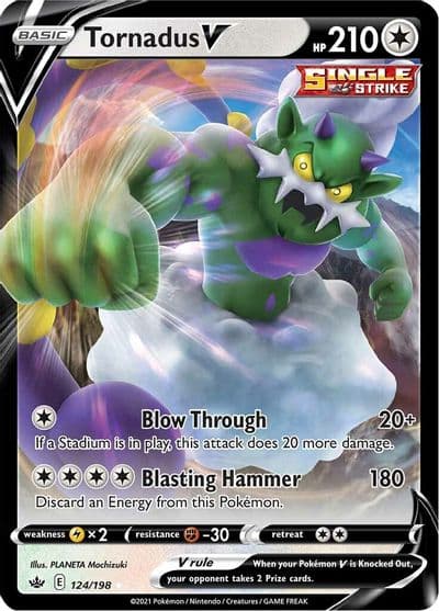 Tornadus V SWSH06: Chilling Reign Pokemon card
