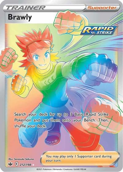 Brawly (Secret) SWSH06: Chilling Reign Pokemon card