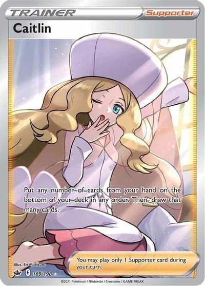 Caitlin (Full Art) SWSH06: Chilling Reign Pokemon card