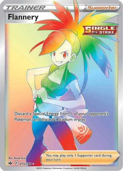 Flannery (Secret) SWSH06: Chilling Reign Pokemon card