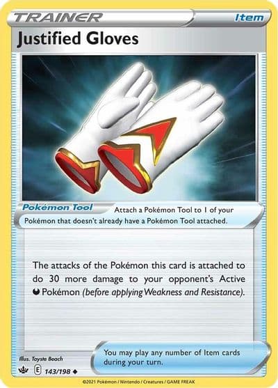 Justified Gloves SWSH06: Chilling Reign Pokemon card