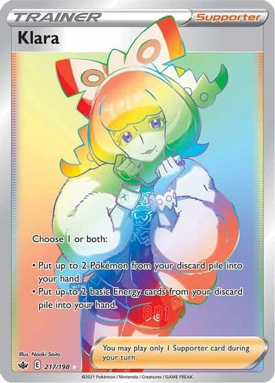 Klara (Secret) SWSH06: Chilling Reign Pokemon card