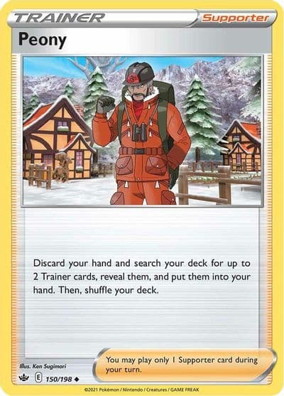 Peony SWSH06: Chilling Reign Pokemon card
