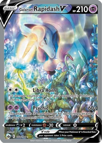 Galarian Rapidash V (Alternate Full Art) SWSH06: Chilling Reign Pokemon card
