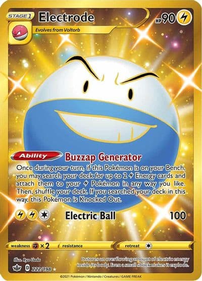 Electrode (Secret) SWSH06: Chilling Reign Pokemon card