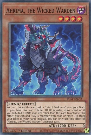 Ahrima the Wicked Warden Egyptian God Deck: Slifer the Sky Dragon Yu-Gi-Oh! card