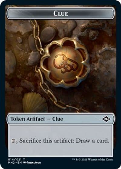 Clue 014 Beast Double Sided Token Modern Horizons 2 Magic card