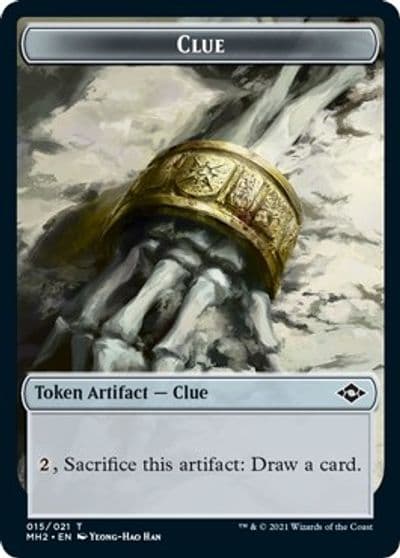 Clue 015 Golem Double sided Token Modern Horizons 2 Magic card