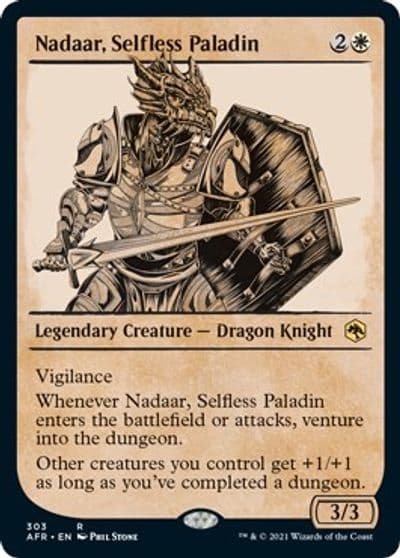 Nadaar Selfless Paladin Showcase Adventures in the Forgotten Realms Magic card