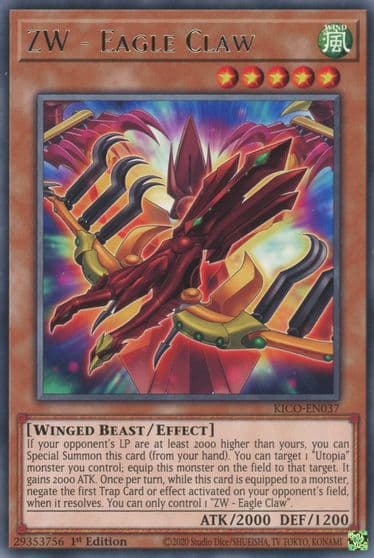 ZW Eagle Claw King's Court Yu-Gi-Oh! card