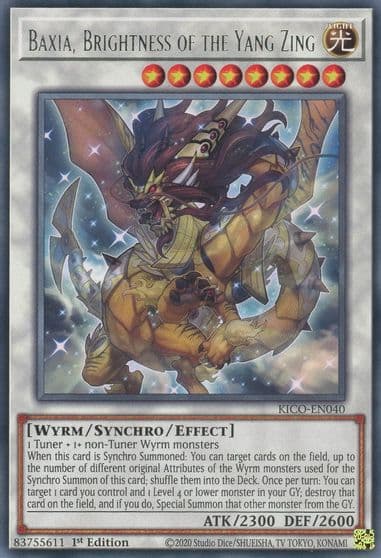 Baxia Brightness of the Yang Zing King's Court Yu-Gi-Oh! card
