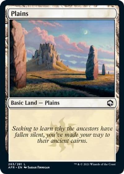 Plains 263 Adventures in the Forgotten Realms Magic card