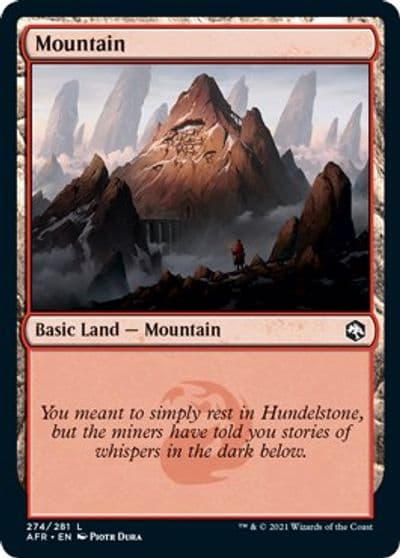Mountain 274 Adventures in the Forgotten Realms Magic card
