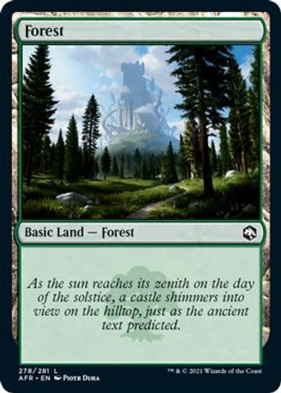 Forest 278 Adventures in the Forgotten Realms Magic card