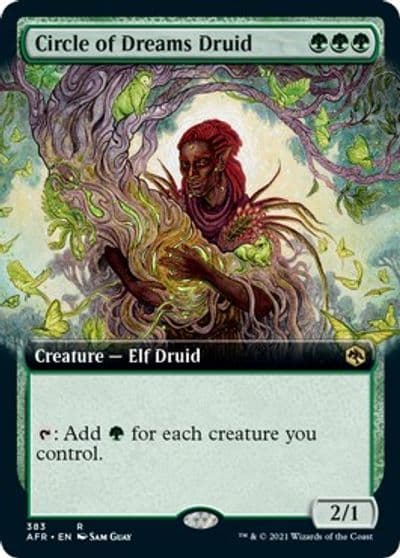 Circle of Dreams Druid Extended Art Adventures in the Forgotten Realms Magic card